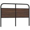 vidaXL Vervangend hoofdbord 135 cm bewerkt hout en staal bruin eikenkleurig
