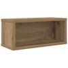 vidaXL CD Opslag Rek Artisanaal eiken 40 x 17 x 17 cm Bewerkt hout