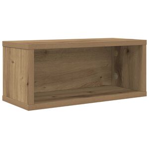 vidaXL CD Opslag Rek Artisanaal eiken 40 x 17 x 17 cm Bewerkt hout