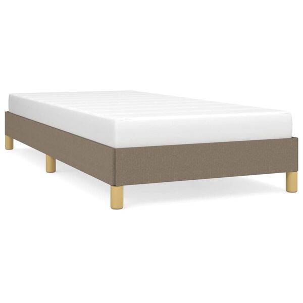 vidaXL Bedframe zonder matras 100x200 cm stof taupe