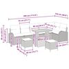vidaXL Tuin Sofa Set met kussen met opslag 9 pcs Beige en Licht Grijs