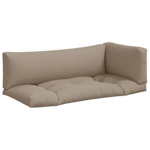 vidaXL Palletkussens 3 st stof taupe