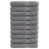 vidaXL Handdoeken SOLUND 10 st 600 g/m&sup2; 100x200 cm grijs