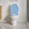 vidaXL Toiletbril soft-close ovaal blauw