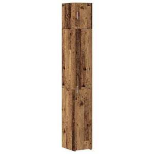 vidaXL Opbergkast met Planken Oud hout 30 x 42,5 x 225 cm Bewerkt hout