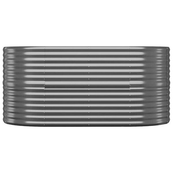 vidaXL Plantenbak 152x80x68 cm gegalvaniseerd staal antracietkleurig