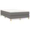 vidaXL Boxspring met matras stof donkergrijs 120x190 cm