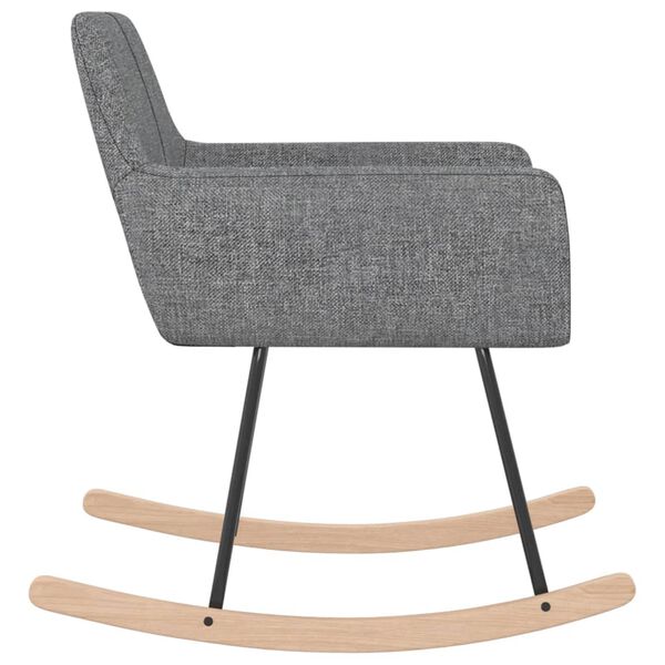 vidaXL Schommelstoel stof lichtgrijs