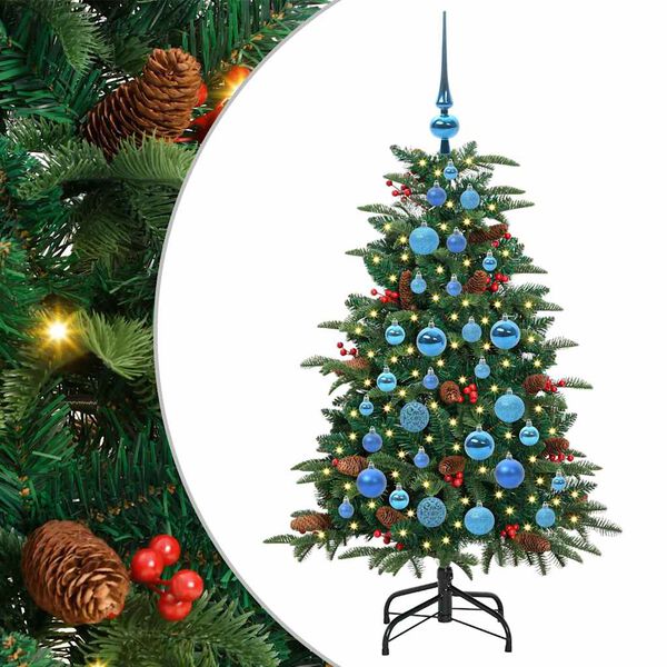 vidaXL Kunstkerstboom Groen 120 cm PVC en Metaal en Plastic
