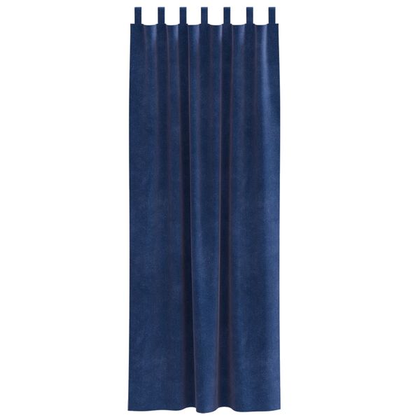 vidaXL Verduisterende gordijnen 2 pcs Donkerblauw 140 x 245 cm Fluweel