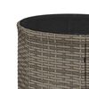 vidaXL 3-delige Loungeset halfrond poly rattan grijs