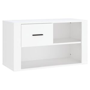 vidaXL Schoenenkast 80x35x45 cm bewerkt hout wit