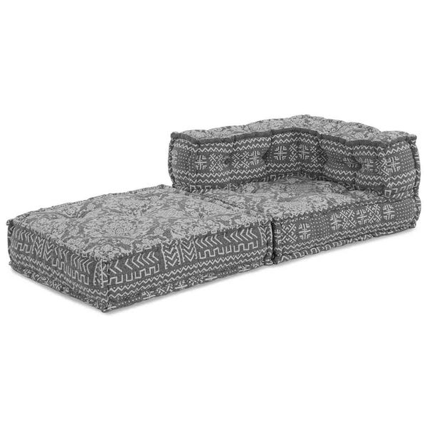 vidaXL Modulair Hoekbank Lichtgrijs 70 x 70 x 56 cm Stof