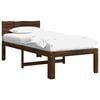 vidaXL Eenpersoonsbed met hoofdbord ROSTOCK Donkerbruin 90 x 200 cm