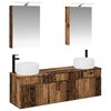 vidaXL Badkamerkastenset 5 st Oud hout Bewerkt hout