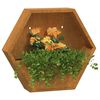 vidaXL Plantenbakken wandmontage 2 st 46x10x40 cm cortenstaal roestig