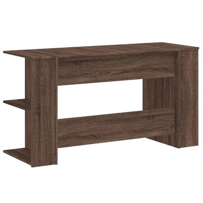 vidaXL Bureau 140x50x75 cm bewerkt hout bruin eikenkleur