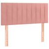 vidaXL Boxspring met matras en LED fluweel roze 80x200 cm