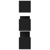 vidaXL Wandschappen 3 st 80x18x18 cm bewerkt hout zwart