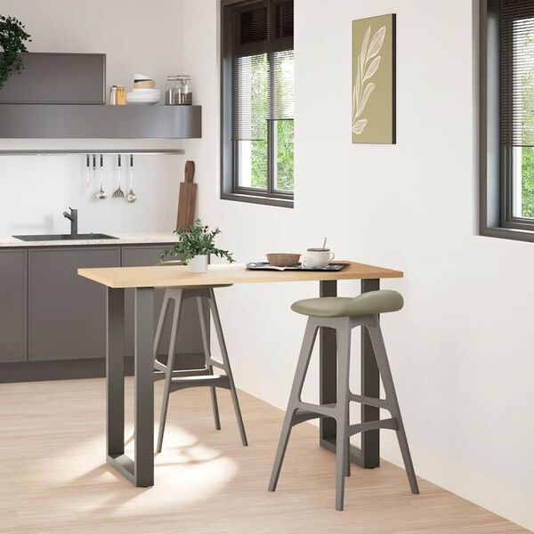 vidaXL Bartafelpoten 2 st U-vormig 60x(90-91)cm staal antraciet