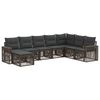 vidaXL Tuinbankenset 8 st Grijs en Donkergrijs poly rattan