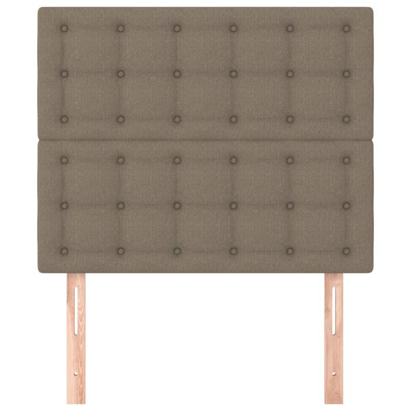 vidaXL Hoofdbord taupe 80x5x118/128 cm Stof