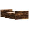 vidaXL Bedframe met hoofd- en voeteneinde gerookt eiken 90x200 cm