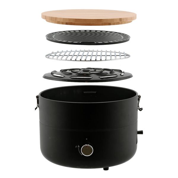 Mestic Gasbarbecue MB-100 Mini Chef draagbaar 2500 W zwart