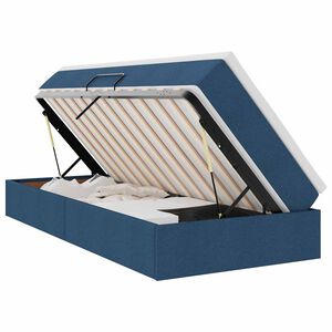 vidaXL Opslag bed met matras met opslag Blauw 90 x 190 cm Polyester