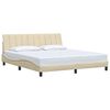vidaXL Bedframe zonder matras "Hanko" stof cr&egrave;mekleurig 180x200 cm