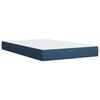 vidaXL Boxspring met matras stof blauw 90x200 cm
