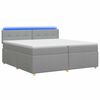 vidaXL Boxspringbed met matras Lichtgrijs 200 x 200 cm Stof