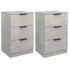 vidaXL Nachtkastjes 2 st 40x36x65 cm betongrijs