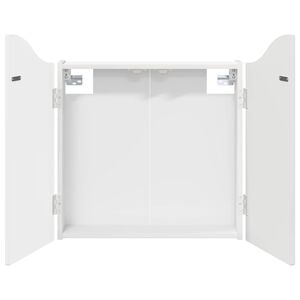 vidaXL Dartbord Kabinet Glanzend Wit 56 x 12 x 63 cm Bewerkt hout