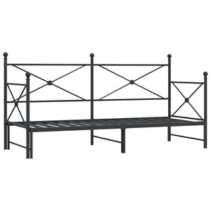 vidaXL Slaapbank met onderschuifbed zonder matras 90x190cm staal zwart