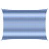 vidaXL Zonneschaduwzeil Blauw en Wit 3,5 x 5 m HDPE
