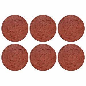vidaXL Stapsteen 6 st Rood &Oslash; 44 x 2 cm Rubber
