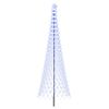 vidaXL LED Kerstboom 400 cm 450 LED's Blauw IJzer Zwart