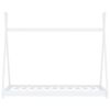 vidaXL Kinderbedframe massief grenenhout wit 80x160 cm