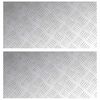 vidaXL Trap Tread 2 st 60 x 30 cm Zilver Aluminium Rechthoekig