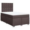 vidaXL Boxspring met matras stof donkerbruin 120x190 cm