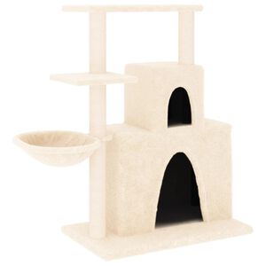 vidaXL Kattenmeubel met sisal krabpalen 83 cm cr&egrave;mekleurig