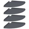 vidaXL Hoek Vloeiende Plank 4 st Antraciet 30 x 30 x 2 cm