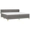 vidaXL Boxspring met matras stof donkergrijs 200x200 cm