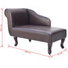 vidaXL Chaise longue kunstleer bruin