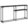 vidaXL Consoletafel Zwart Eiken 146 x 22,5 x 75 cm Bewerkt hout