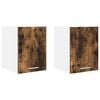 vidaXL Hangkast 2 pcs Gerookte Eik en Wit 30 x 31 x 40 cm Bewerkt hout