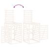 vidaXL Containerberging 84x90x128,5 cm massief grenenhout wit