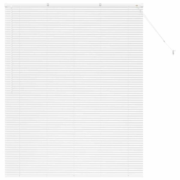 vidaXL Raamblind met gordijnen Wit Aluminium