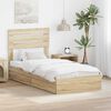 vidaXL Opslag bed met hoofdeinde Sonoma Eiken 75 x 190 cm Bewerkt hout